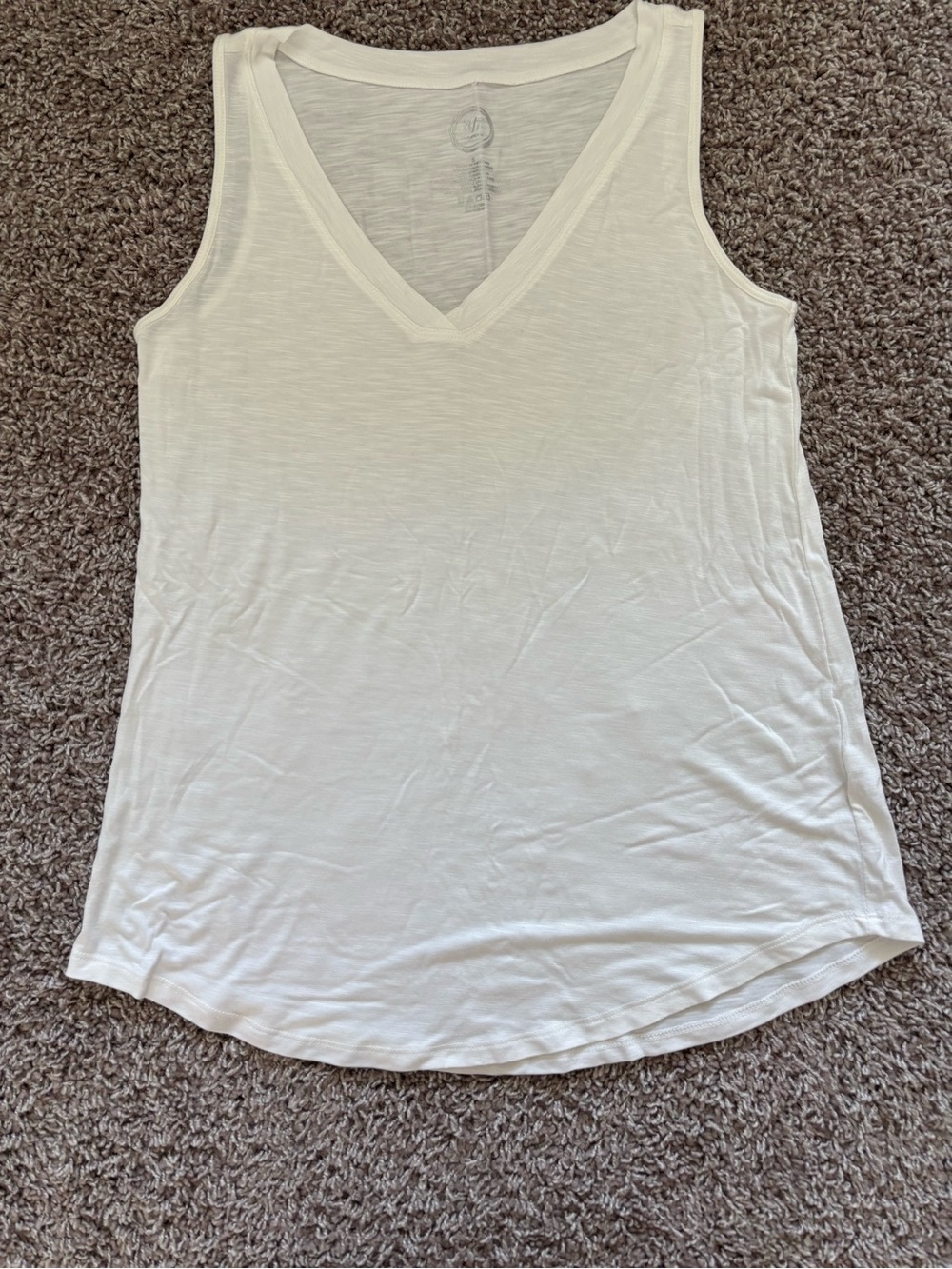 Maurices White V-Neck Sleeveless Tank Top